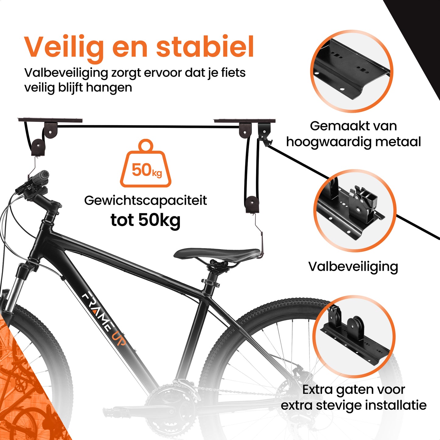 Fietslift fiets ophangsysteem met 30 KG Draagkracht