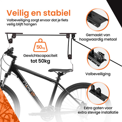 Fietslift fiets ophangsysteem met 30 KG Draagkracht