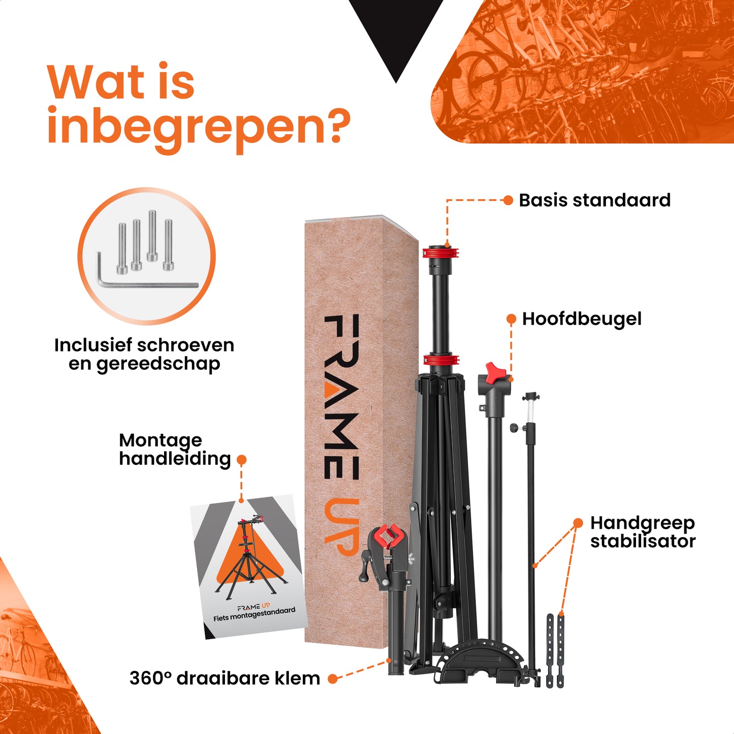 Fiets montagestandaard 5 poten