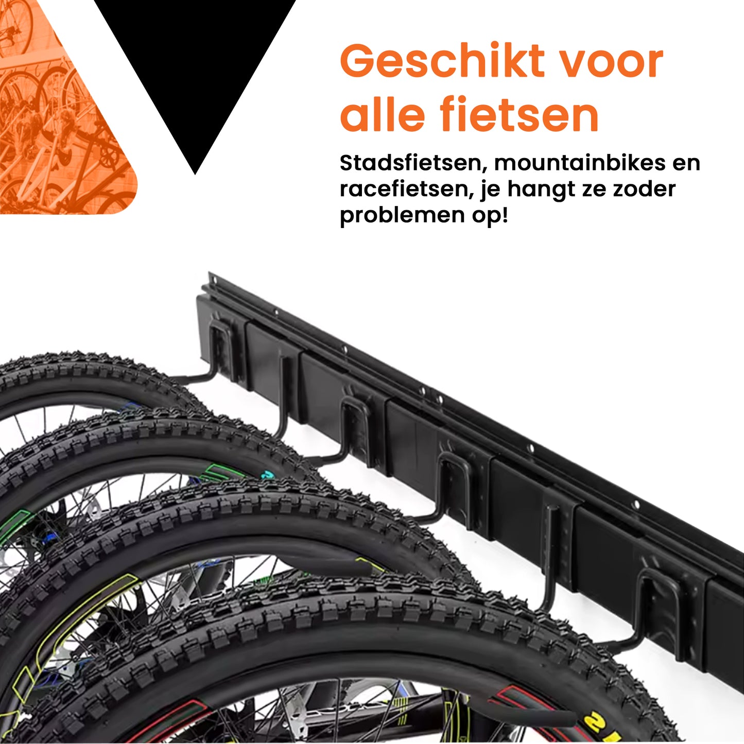 Fiets ophangsysteem voor 4 fietsen