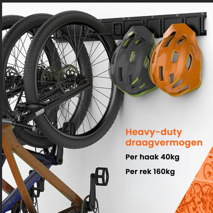 Fiets ophangsysteem voor 4 fietsen